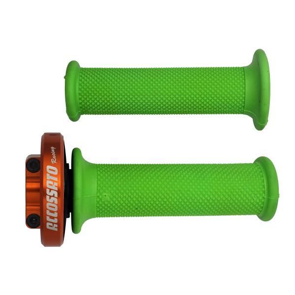 Comando gas rapido Accossato arancione manopole verdi