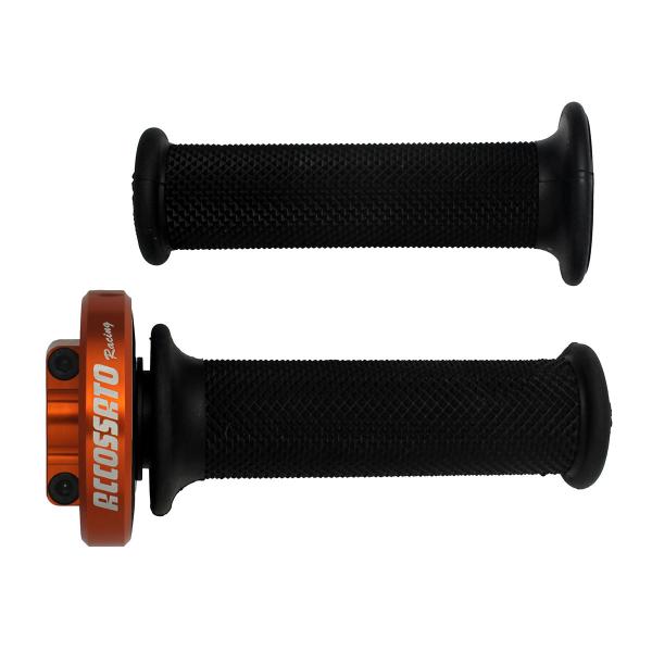 Comando gas rapido Accossato arancione manopole nere