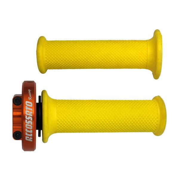 Comando gas rapido Accossato arancione manopole oro