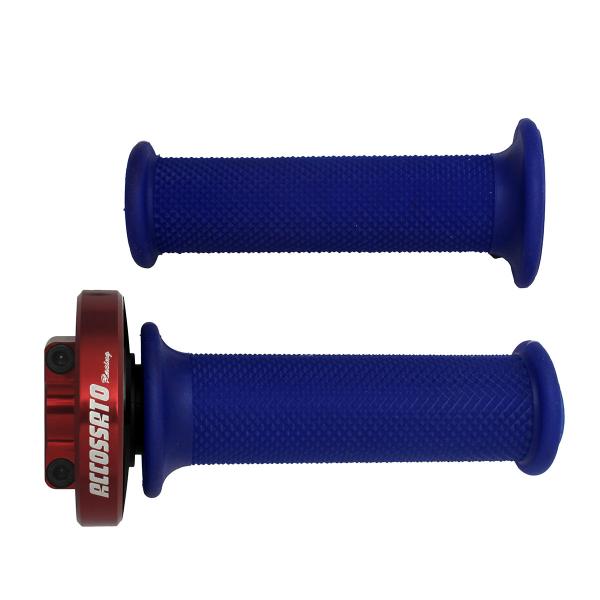 Comando gas rapido Accossato rosso manopole blu