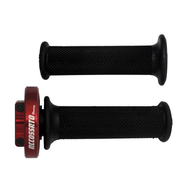 Comando gas rapido Accossato rosso manopole nere