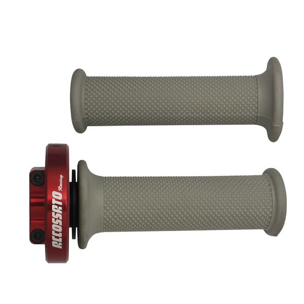 Comando gas rapido Accossato rosso manopole argento