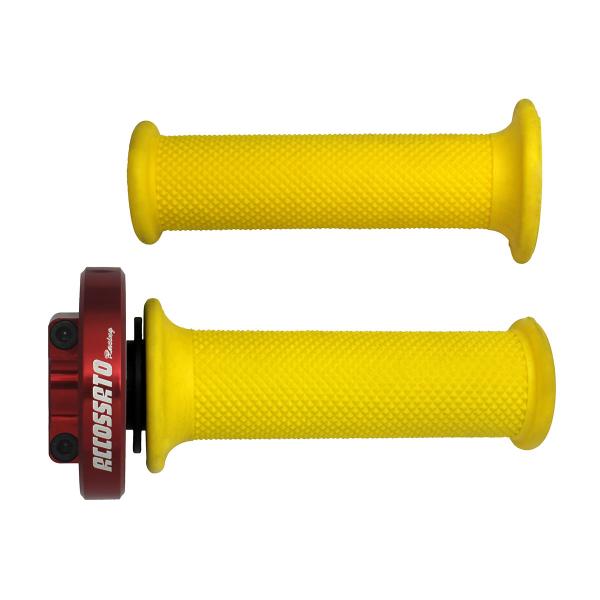 Comando gas rapido Accossato rosso manopole oro