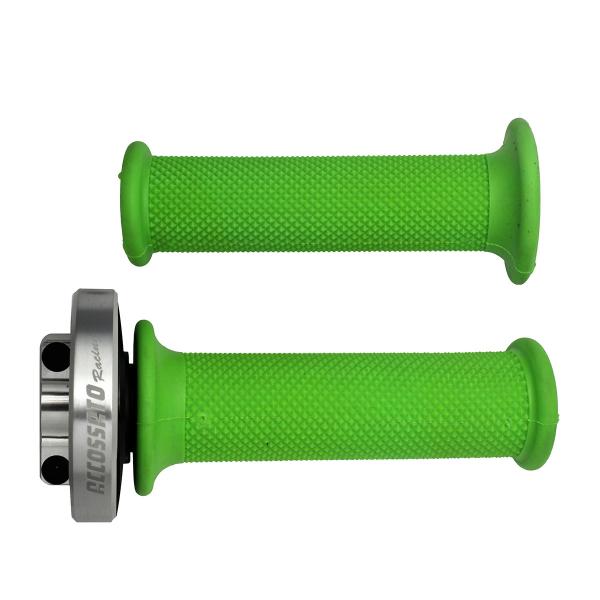 Comando gas rapido Accossato argento manopole verdi