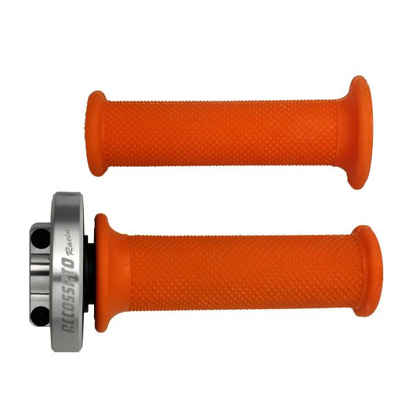 Comando gas rapido Accossato argento manopole arancioni