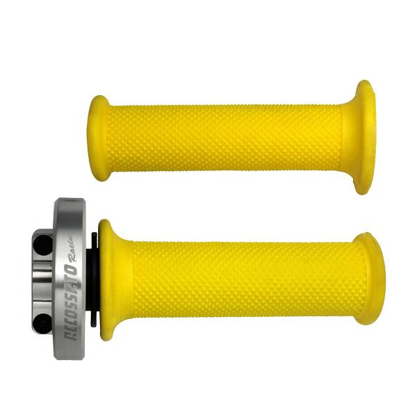 Comando gas rapido Accossato argento manopole oro