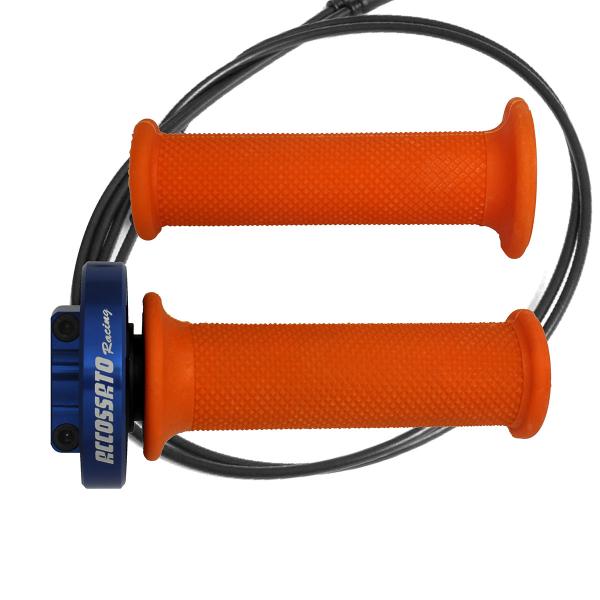 Accossato blue quick throttle control grips orange Suzuki GSXR1000 2009-2016