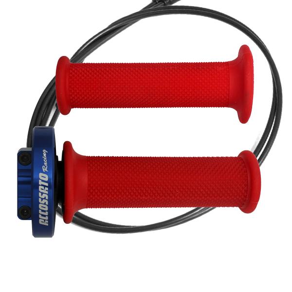 Accossato blue quick throttle control grips red Yamaha YZF R1 2004-2006