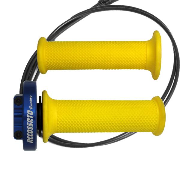 Accossato blue quick throttle control grips gold Suzuki GSXR750 2006-2010