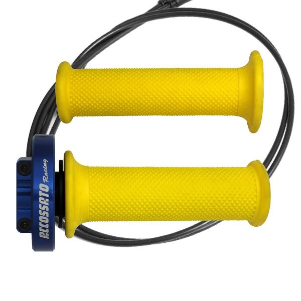 Accossato blue quick throttle control grips gold Kawasaki ZX6R 2013-2020