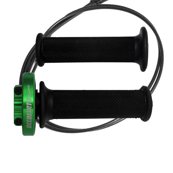 Accossato green quick throttle control grips black Kawasaki Ninja 400 2018-2019