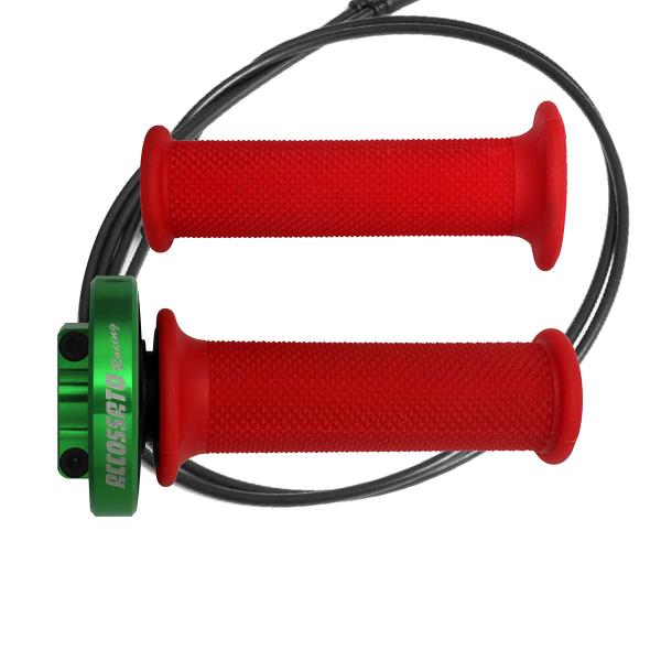 Accossato green quick throttle control grips red Aprilia RSV1000 Factory 2004-2008