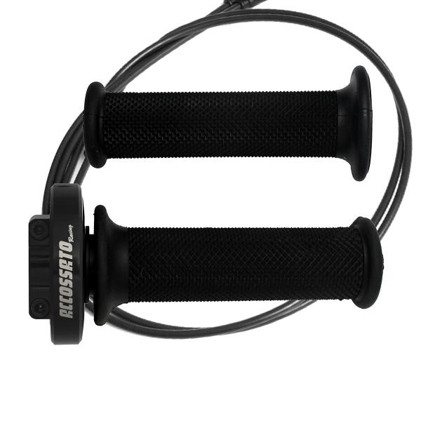 Comando gas rapido Accossato nero manopole nere Yamaha YZF R6 2006-2007