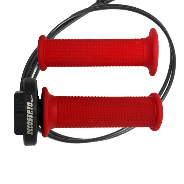 Accossato black quick throttle control grips red Aprilia RSV1000 Factory 2004-2008