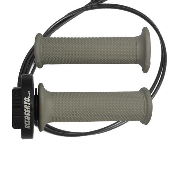 Accossato black quick throttle control grips silver Suzuki GSXR1000 2009-2016