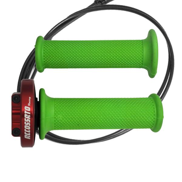 Accossato red quick throttle control grips green Yamaha YZF R6 2008-2015
