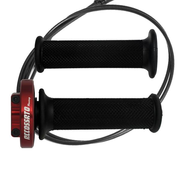 Accossato red quick throttle control grips black Triumph Daytona 675 2013-2014