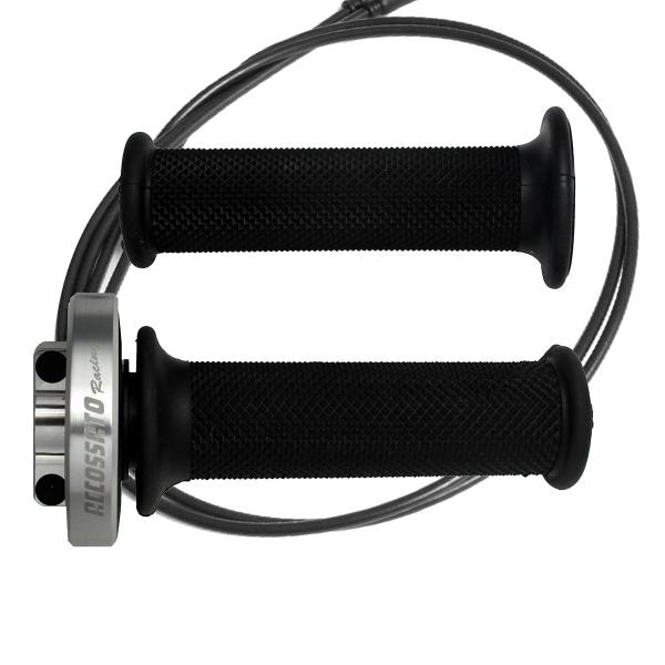 Accossato silver quick throttle control grips black Ducati 749S/749R/749 DARK 2003-2006