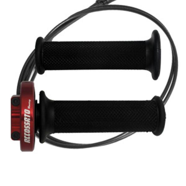 Comando gas rapido Accossato argento manopole argento Kawasaki Ninja ZX10R 2008-2009