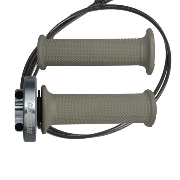 Comando gas rapido Accossato titanio manopole argento Ducati 1098R 2008-2009