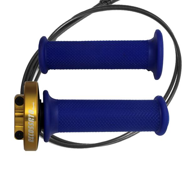 Accossato gold quick throttle control grips blue Aprilia RSV1000 Factory 2004-2008