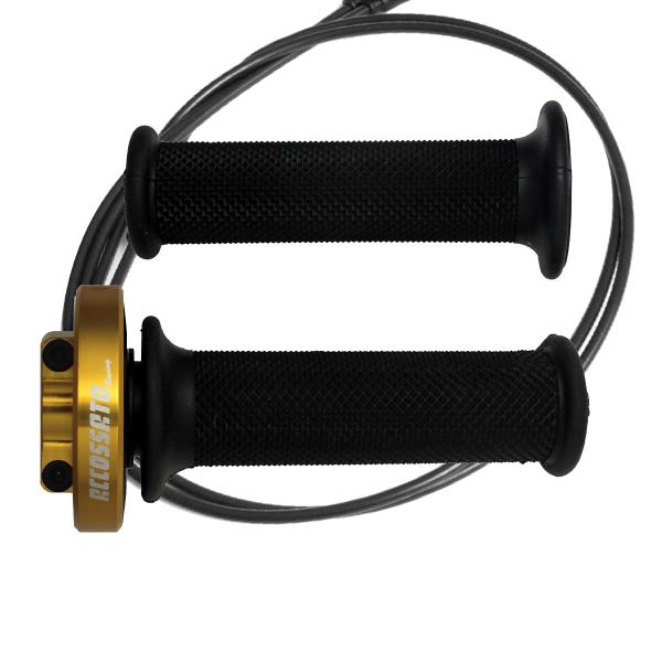Accossato gold quick throttle control grips black Kawasaki Ninja 400 2018-2019