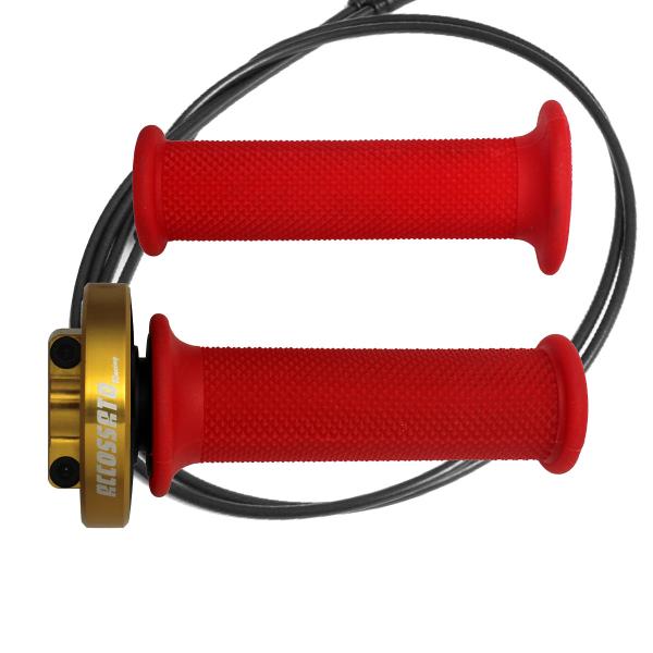 Accossato gold quick throttle control grips red Kawasaki ZX6R 2013-2020