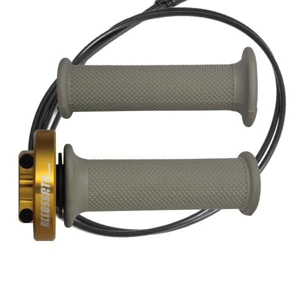 Accossato gold quick throttle control grips silver Triumph Daytona 675 2013-2014