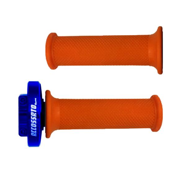 Accossato blue quick throttle control grips orange BMW