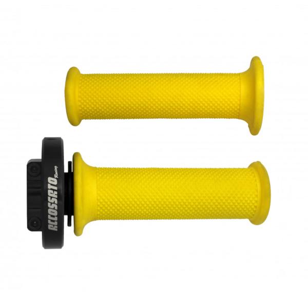 Accossato black quick throttle control grips gold BMW