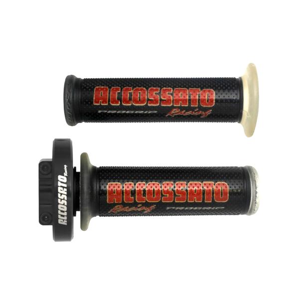 Comando gas rapido Accossato nero manopole GR002 nero BMW