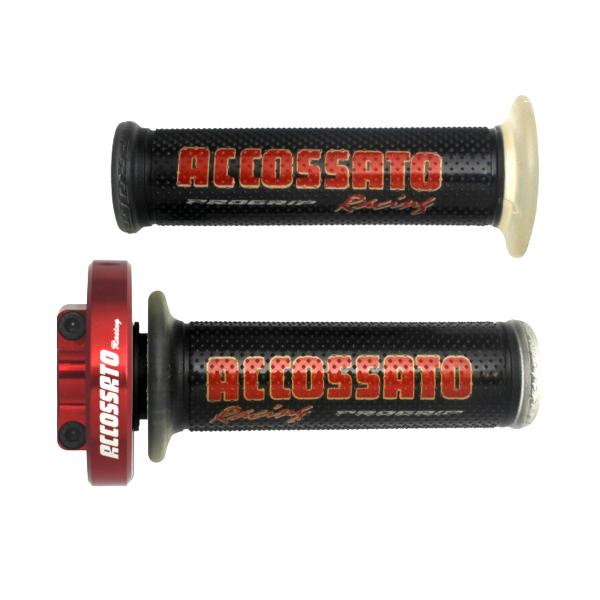 Accossato red quick throttle control grips GR002 black BMW
