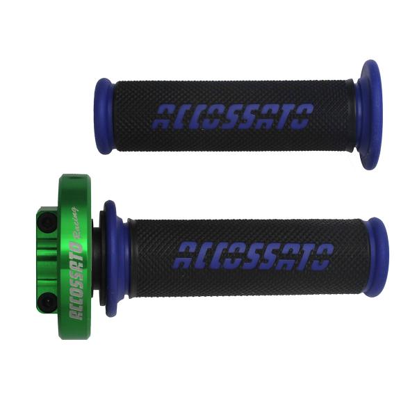 Accossato green quick throttle control grips GR006 blue