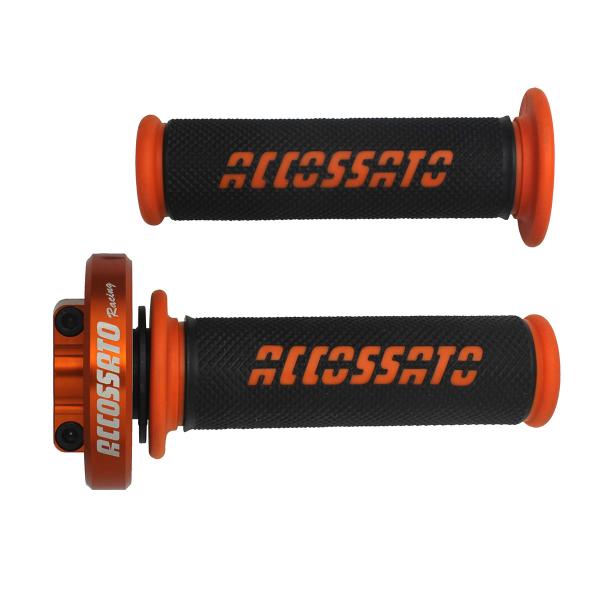 Comando gas rapido Accossato arancione manopole GR006 arancione