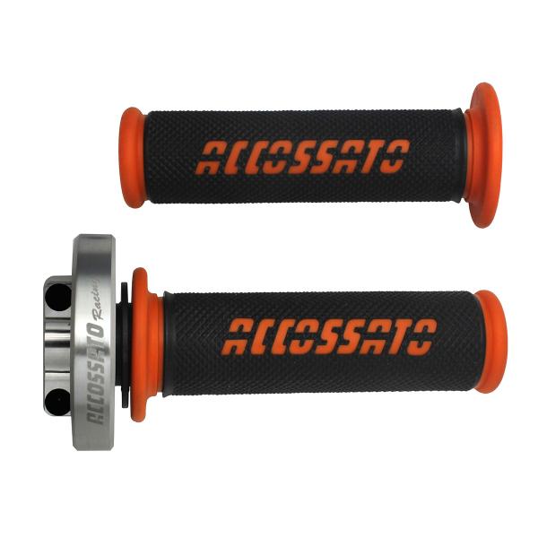 Comando gas rapido Accossato Silver manopole GR006 arancione