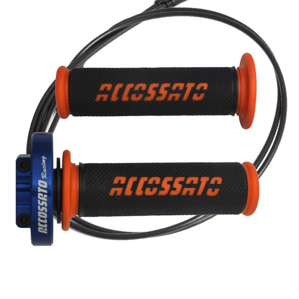 Accossato blue quick throttle control grips GR006 orange Kawasaki ZX10R 2016-2020