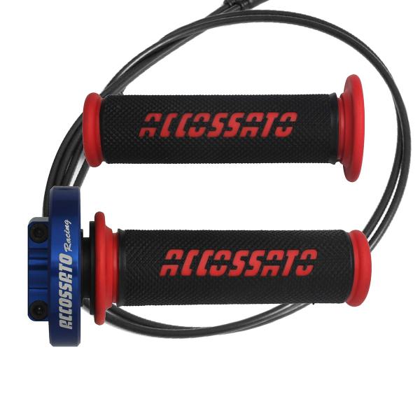 Accossato blue quick throttle control grips GR006 red Kawasaki ZX10R 2011-2015