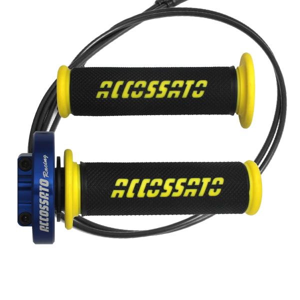 Accossato blue quick throttle control grips GR006 gold Ducati 1098R 2008-2009