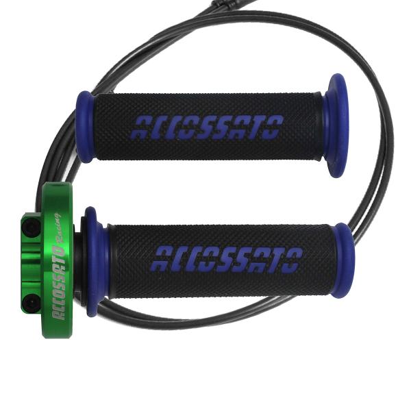 Accossato green quick throttle control grips GR006 blue Suzuki GSXR1000 2017-2019