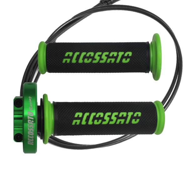Accossato green quick throttle control grips GR006 green Yamaha YZF R1 2004-2006