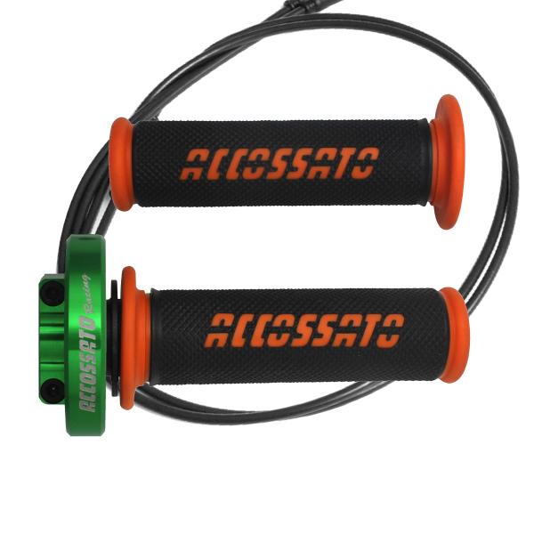 Accossato green quick throttle control grips GR006 orange Suzuki GSXR600 2006-2010