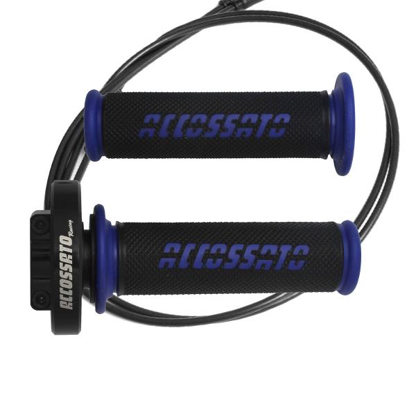 Accossato black quick throttle control grips GR006 blue Honda CBR1000 2004-2012