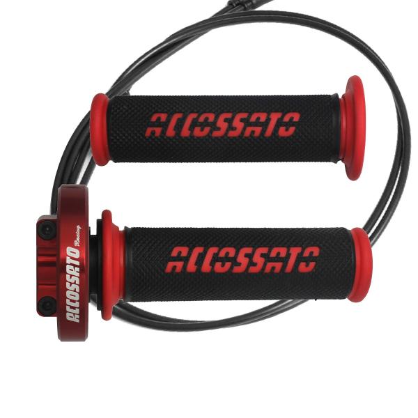 Accossato red quick throttle control grips GR006 red Kawasaki ZX6R 2005-2016