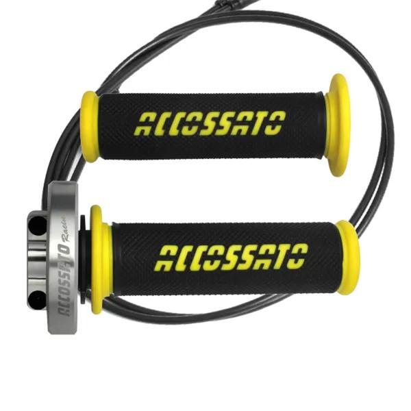 Accossato Silver quick throttle control grips GR006 gold Yamaha YZF R1 2015-2019