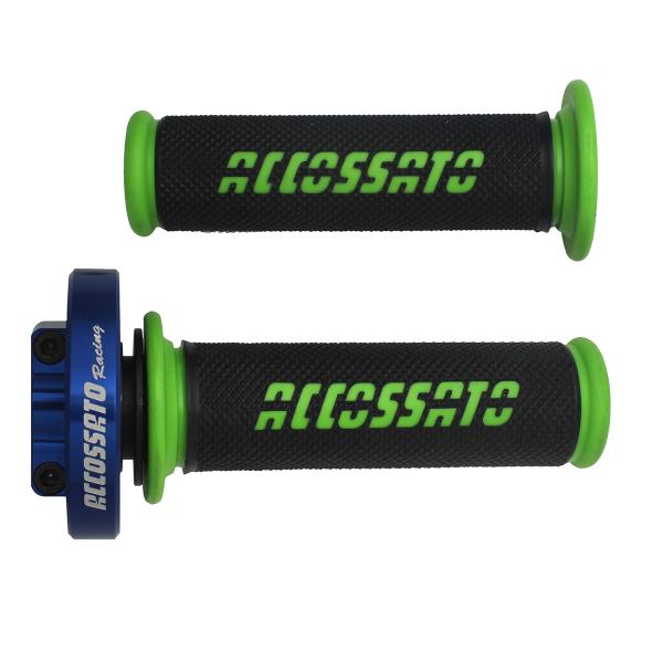 Accossato blue quick throttle control grips GR006 green BMW