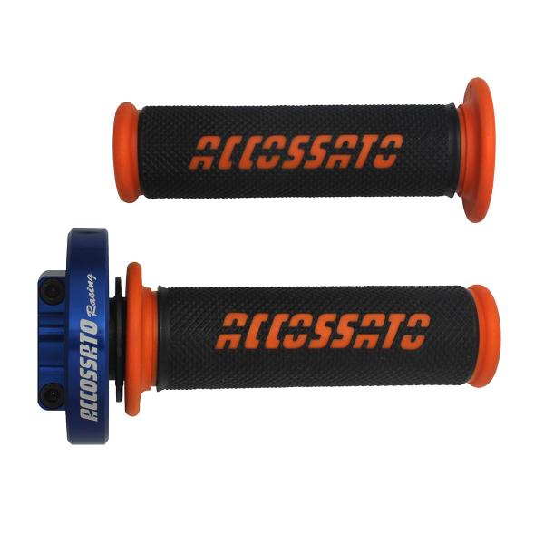 Accossato blue quick throttle control grips GR006 orange BMW