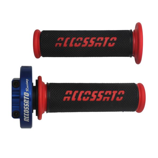 Accossato blue quick throttle control grips GR006 red BMW