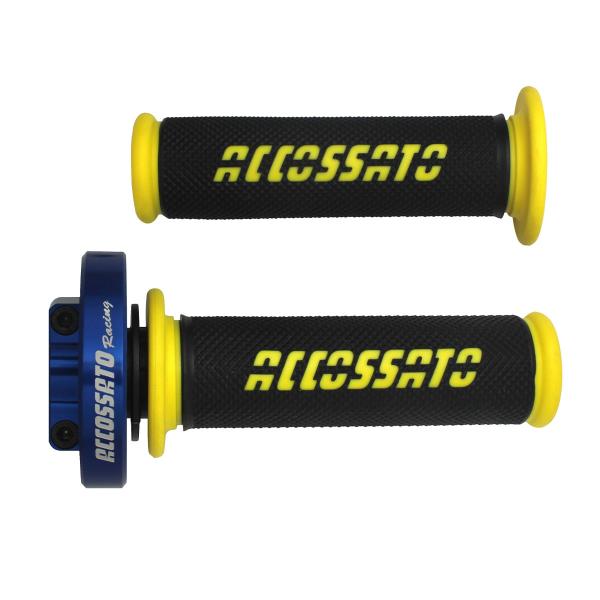 Accossato blue quick throttle control grips GR006 gold BMW