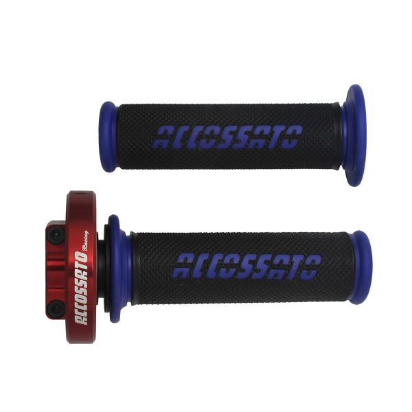 Accossato red quick throttle control grips GR006 blue BMW