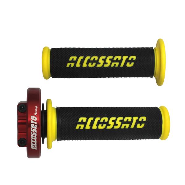 Accossato red quick throttle control grips GR006 gold BMW